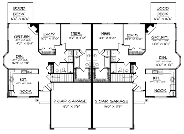 Ranch Floor Plan - Main Floor Plan #70-1390