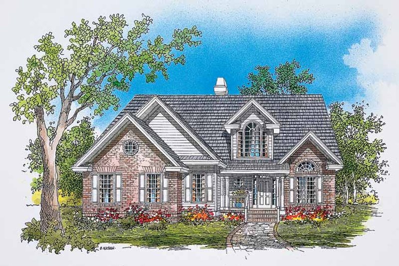 Dream House Plan - Traditional Exterior - Front Elevation Plan #929-384