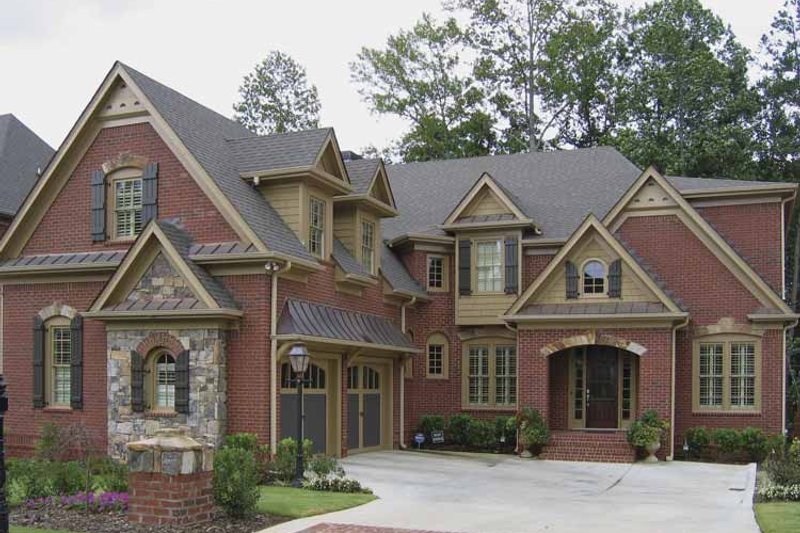 House Blueprint - Exterior - Front Elevation 3 for Traditional House Plan #54-318 - 5 bed, 4 bath