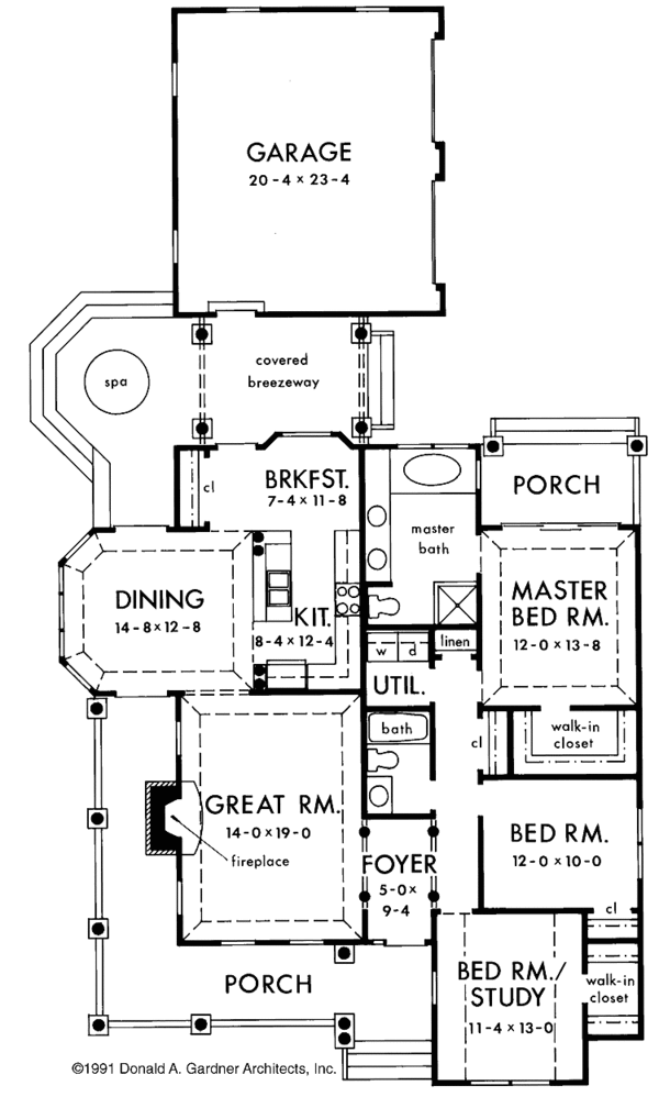 Architectural House Design - Country Floor Plan - Main Floor Plan #929-90