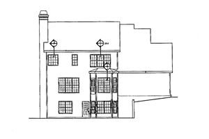 Exterior - Rear Elevation for Country House Plan #927-545 - 3 bed, 2.5 bath