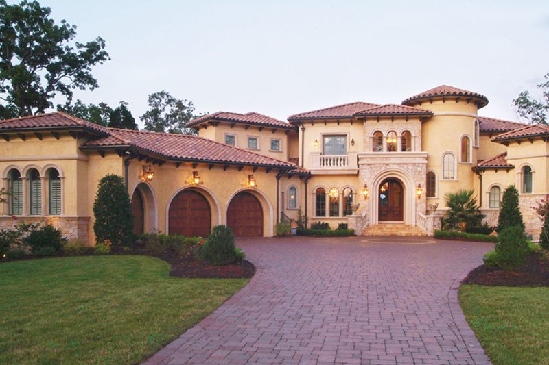 Dream House Plan - Exterior - Front Elevation 3 for Mediterranean House Plan #453-617 - 5 bed, 6 bath