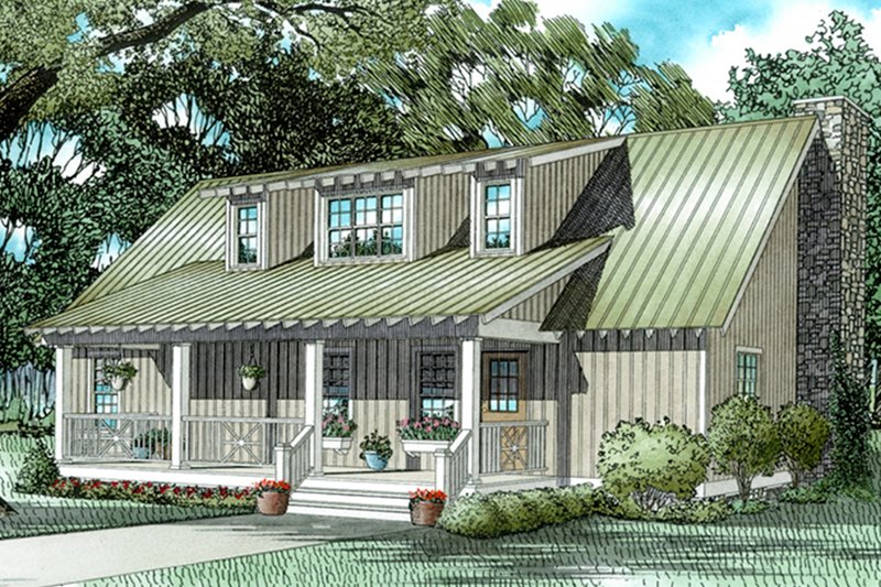 House Blueprint - Exterior - Front Elevation 3 for Country House Plan #17-3177 - 4 bed, 4 bath