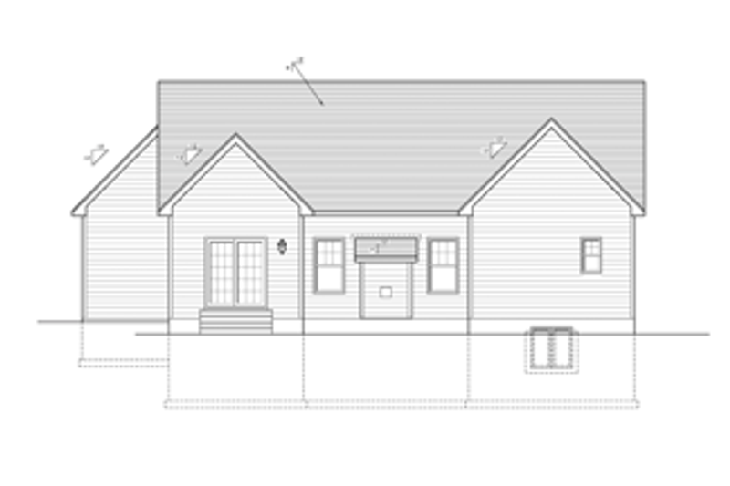Dream House Plan - Exterior - Rear Elevation for Ranch House Plan #1010-29 - 2 bed, 2 bath