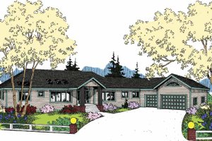 Colonial Exterior - Front Elevation Plan #60-1002