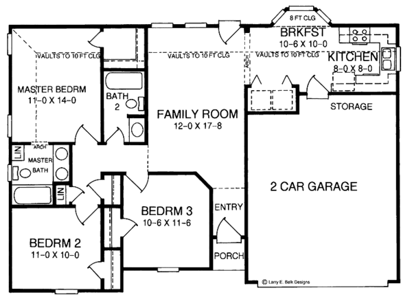 Home Plan - Ranch Floor Plan - Main Floor Plan #952-166