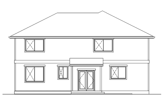 Exterior - Rear Elevation for Craftsman House Plan #951-9 - 4 bed, 3.5 bath