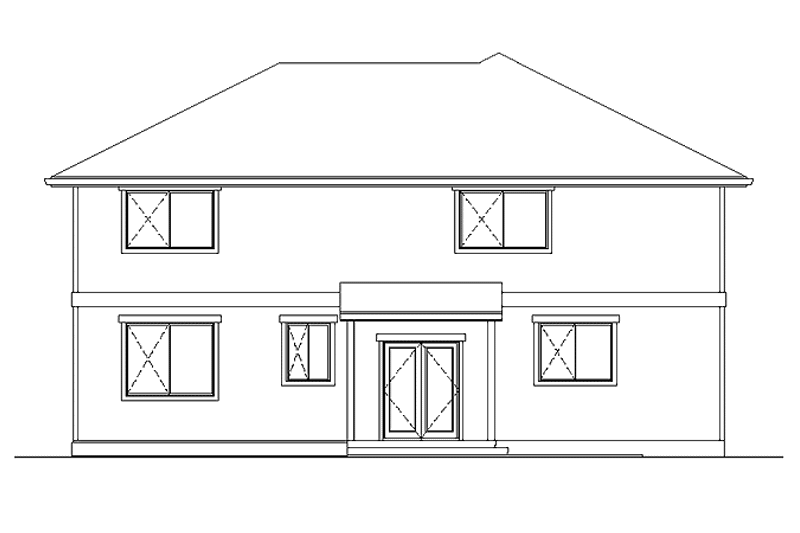 Home Plan - Exterior - Rear Elevation for Craftsman House Plan #951-9 - 4 bed, 3.5 bath