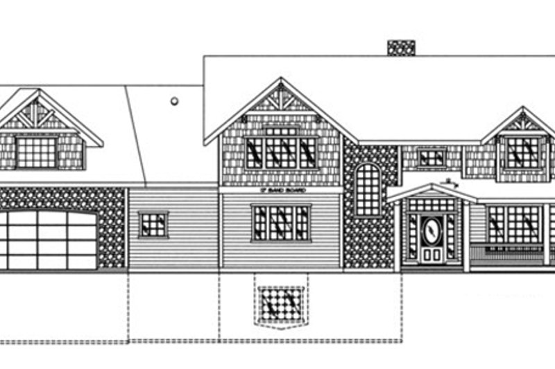 Home Plan - Exterior - Front Elevation 3 for Traditional House Plan #117-830 - 6 bed, 4.5 bath