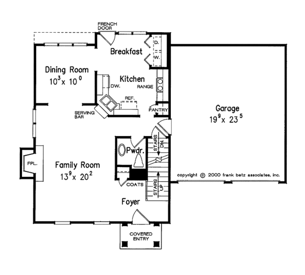 Architectural House Design - Classical Floor Plan - Main Floor Plan #927-712