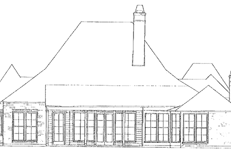 Home Plan - Exterior - Rear Elevation for Country House Plan #301-123 - 4 bed, 3 bath