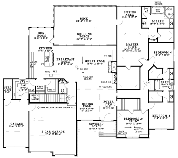 Architectural House Design - Country Floor Plan - Main Floor Plan #17-3136