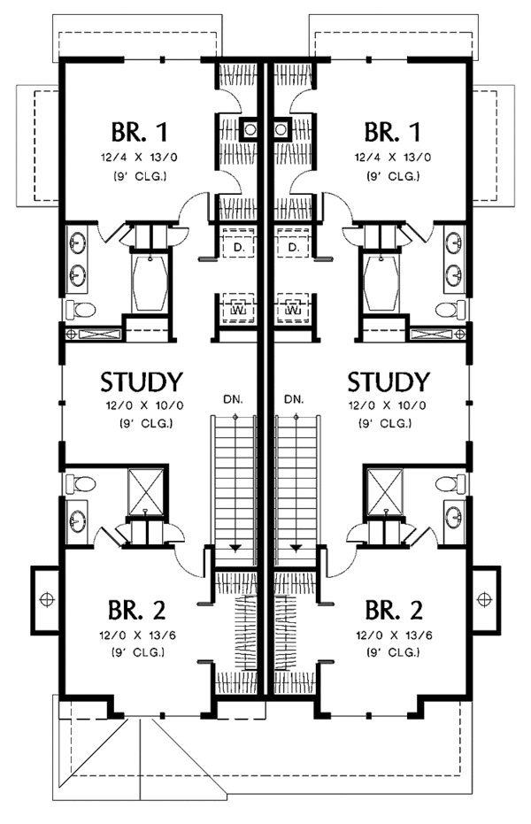 House Plan Design - Colonial Floor Plan - Upper Floor Plan #48-840