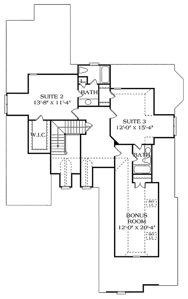 Architectural House Design - Traditional Floor Plan - Upper Floor Plan #453-290