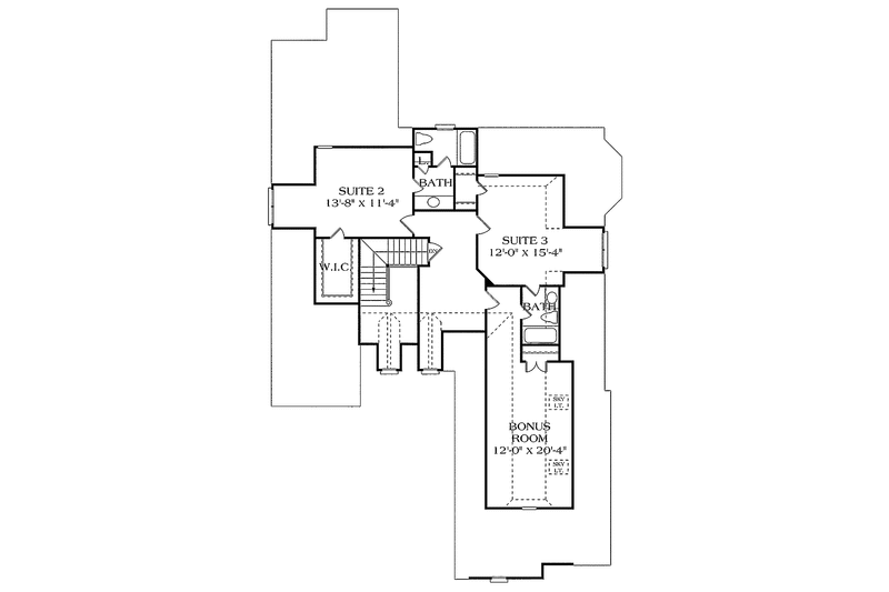 Home Plan - Floor Plan - Upper Floor for Traditional House Plan #453-290 - 3 bed, 3.5 bath