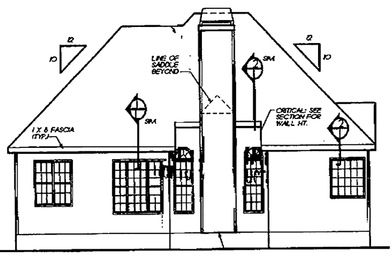 Home Plan - Exterior - Rear Elevation for Country House Plan #927-739 - 3 bed, 2 bath