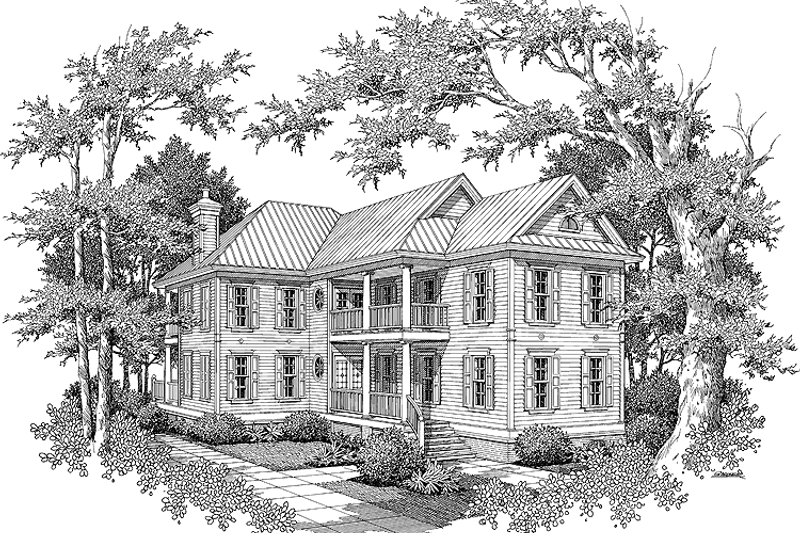 Home Plan - Classical Exterior - Front Elevation Plan #37-263
