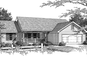 Dream House Plan - Exterior - Front Elevation for Country House Plan #1037-50 - 3 bed, 2 bath