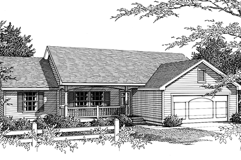 Home Plan - Country Exterior - Front Elevation Plan #1037-50