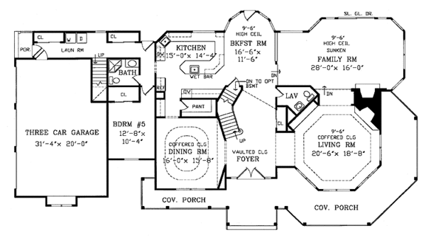 Architectural House Design - Victorian Floor Plan - Main Floor Plan #314-216
