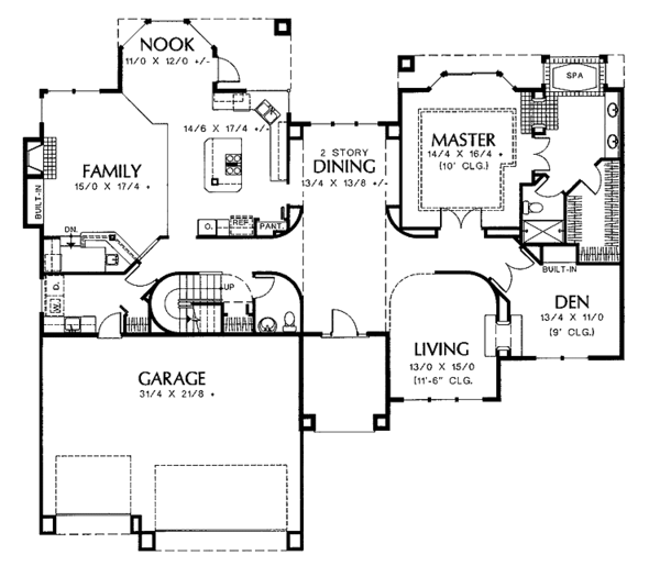 Architectural House Design - Prairie Floor Plan - Main Floor Plan #48-726