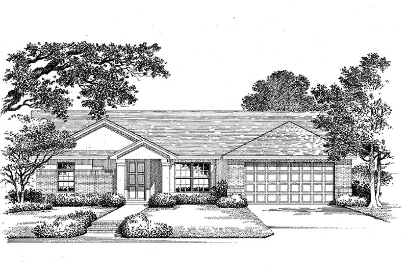 Dream House Plan - Ranch Exterior - Front Elevation Plan #999-41