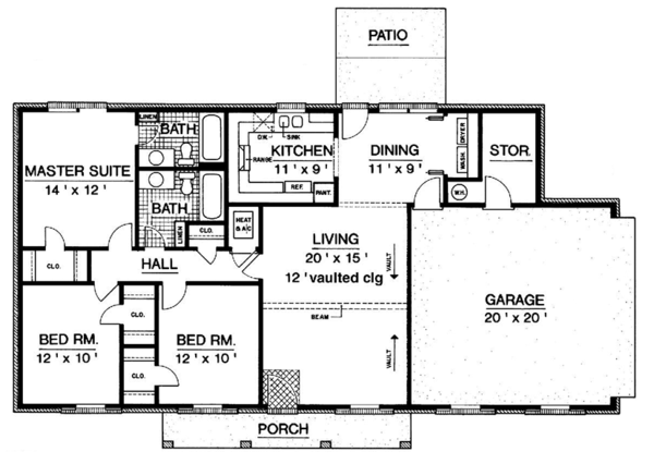 Dream House Plan - Colonial Floor Plan - Main Floor Plan #45-563