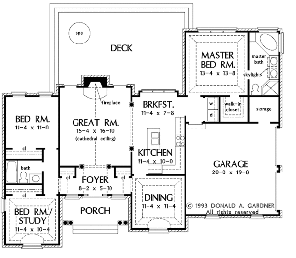 Architectural House Design - Ranch Floor Plan - Main Floor Plan #929-170