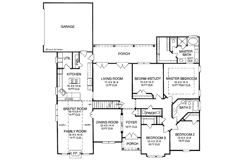 Home Plan - Floor Plan - Main Floor for Country House Plan #952-246 - 4 bed, 2.5 bath