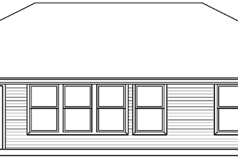 Home Plan - Exterior - Rear Elevation for Traditional House Plan #84-744 - 3 bed, 2 bath