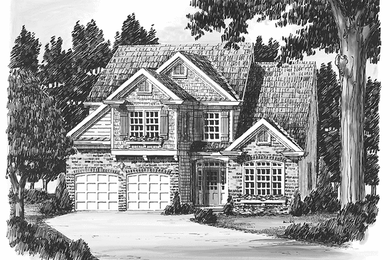 Exterior - Front Elevation 7 for Traditional House Plan #927-579 - 4 bed, 3 bath