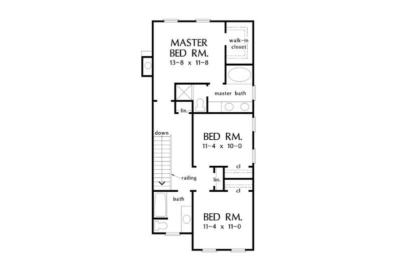 Home Plan - Floor Plan - Upper Floor for Country House Plan #929-253 - 3 bed, 2.5 bath