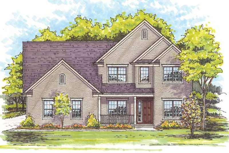 Architectural House Design - Traditional Exterior - Front Elevation Plan #435-14