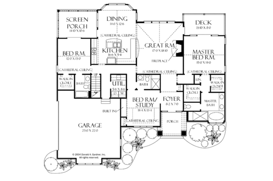 Floor Plan - Main Floor for Craftsman House Plan #929-935 - 3 bed, 3 bath