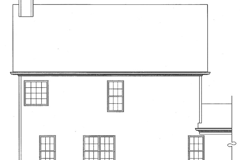 Dream House Plan - Exterior - Rear Elevation for Colonial House Plan #54-179 - 3 bed, 2.5 bath