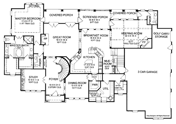 House Plan Design - Country Floor Plan - Main Floor Plan #952-276