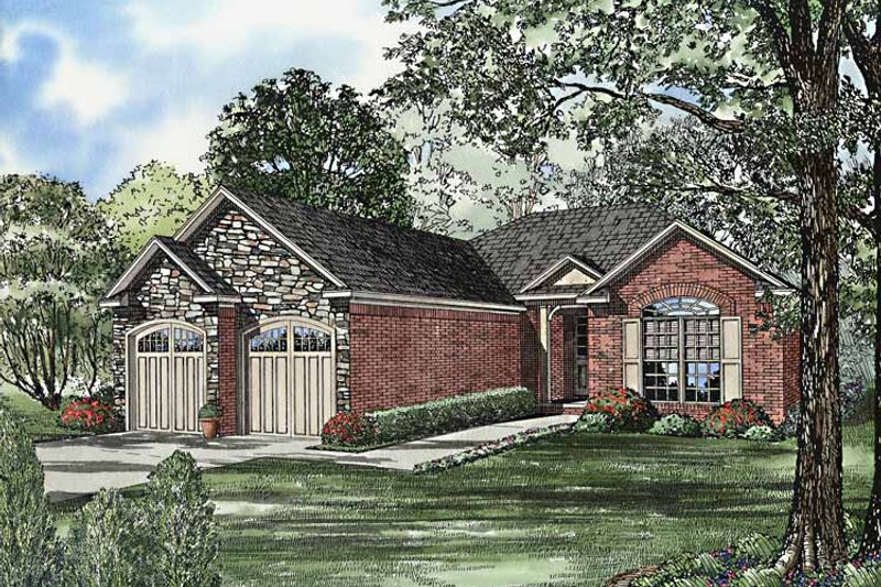 Architectural House Design - Country Exterior - Front Elevation Plan #17-3228