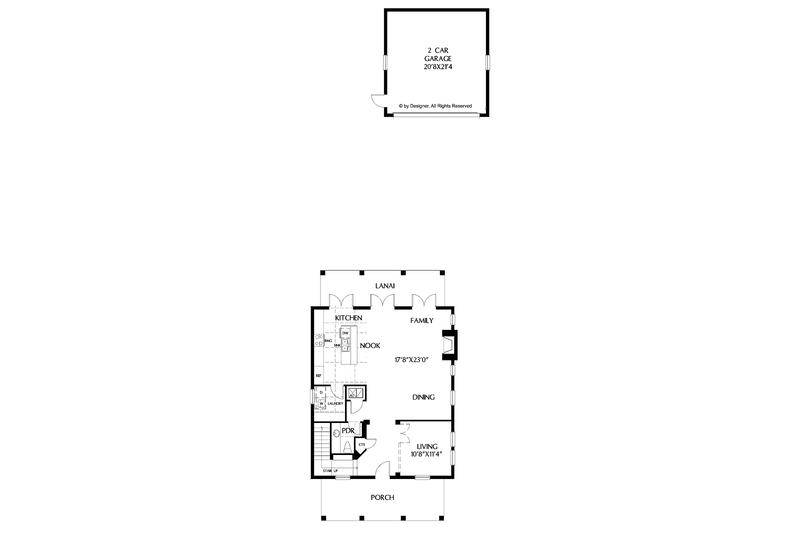 Home Plan - Floor Plan - Main Floor for Classical House Plan #999-151 - 3 bed, 2.5 bath