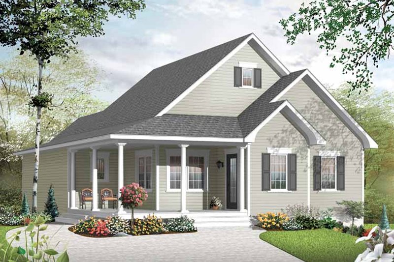 Home Plan - Exterior - Front Elevation 3 for Country House Plan #23-2517 - 5 bed, 2 bath
