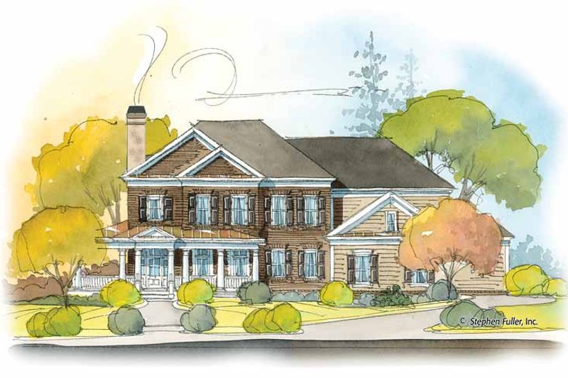 Home Plan - Colonial Exterior - Front Elevation Plan #429-408