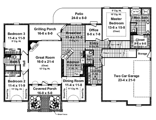 House Plan Design - Traditional Floor Plan - Main Floor Plan #21-422