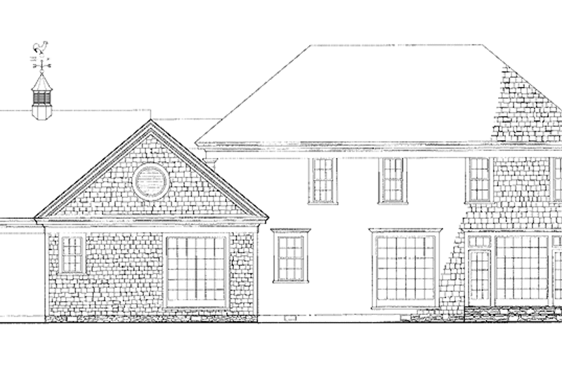 Home Plan - Exterior - Rear Elevation for Colonial House Plan #137-304 - 5 bed, 3.5 bath