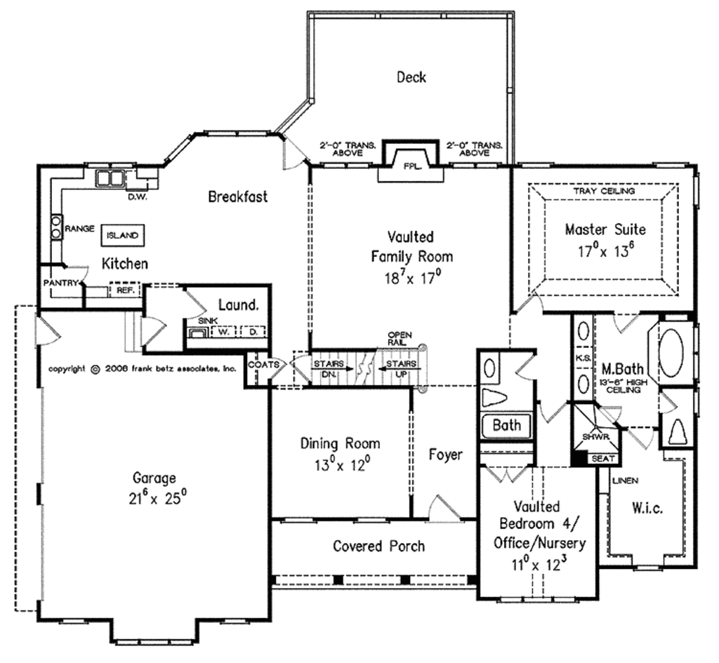 Bungalow Style House Plan - 4 Beds 3 Baths 2469 Sq/Ft Plan #927-432