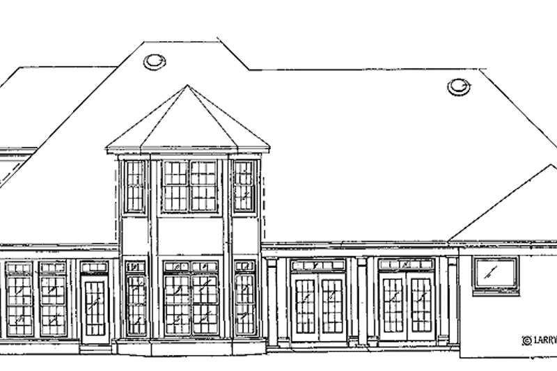 Dream House Plan - Exterior - Rear Elevation for Country House Plan #952-262 - 4 bed, 3.5 bath