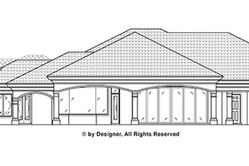 Dream House Plan - Exterior - Rear Elevation for Mediterranean House Plan #1017-88 - 3 bed, 4 bath