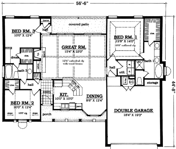 House Plan Design - Country Floor Plan - Main Floor Plan #42-665
