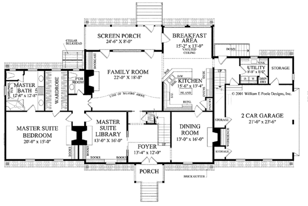House Plan Design - Colonial Floor Plan - Main Floor Plan #137-345