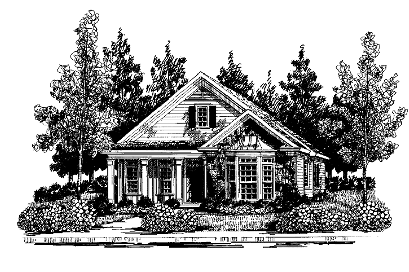 Home Plan - Exterior - Front Elevation 3 for Country House Plan #927-296 - 2 bed, 2 bath