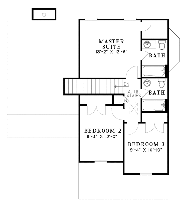 House Plan Design - Country Floor Plan - Upper Floor Plan #17-2989