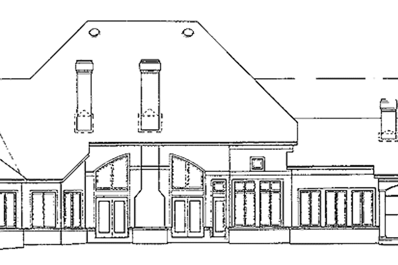 Home Plan - Exterior - Rear Elevation for Mediterranean House Plan #952-74 - 5 bed, 4 bath